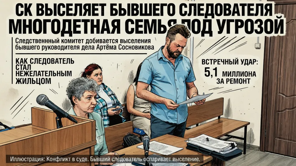 СК выселяет бывшего следователя. Многодетная семья под угрозой